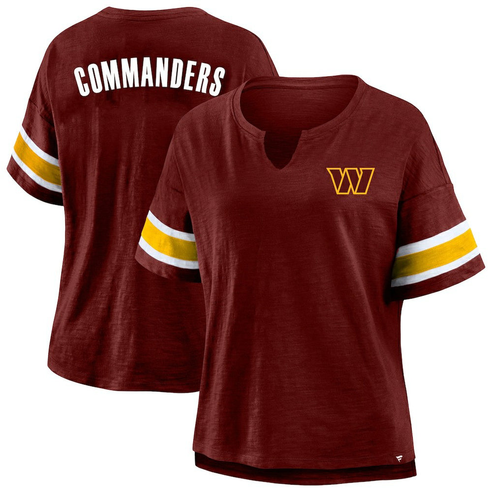 Women's Plus Size Redzone Notch Neck T-Shirt - Washington Commanders