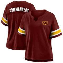 Women's Plus Size Redzone Notch Neck T-Shirt - Washington Commanders