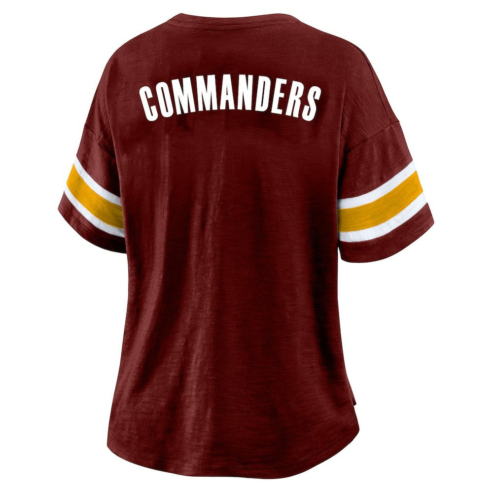 Women's Plus Size Redzone Notch Neck T-Shirt - Washington Commanders