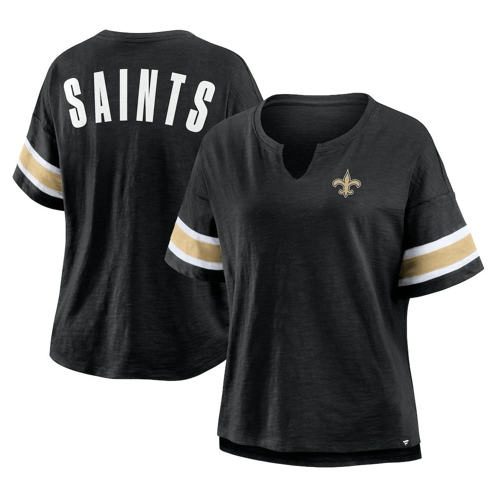 Women's Plus Size Redzone Notch Neck T-Shirt - New Orleans Saints