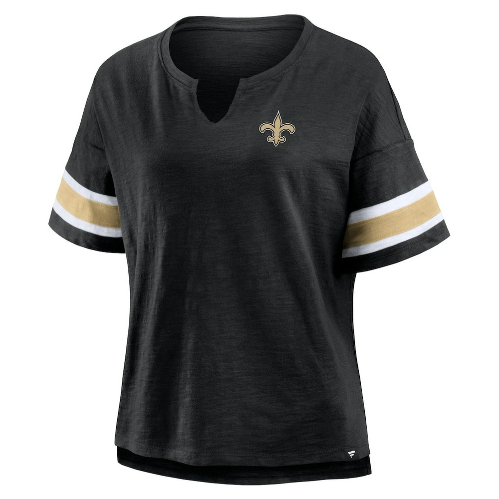 Women's Plus Size Redzone Notch Neck T-Shirt - New Orleans Saints