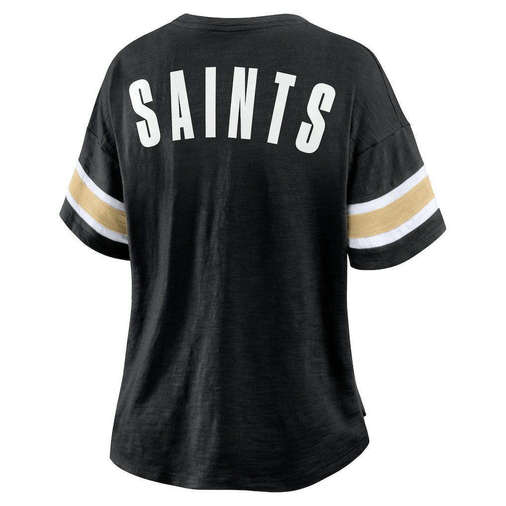 Women's Plus Size Redzone Notch Neck T-Shirt - New Orleans Saints