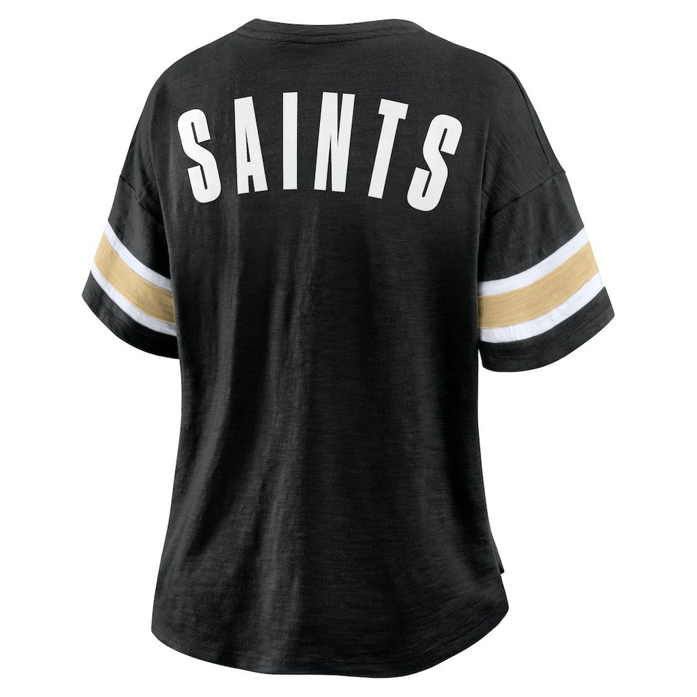 Women's Plus Size Redzone Notch Neck T-Shirt - New Orleans Saints