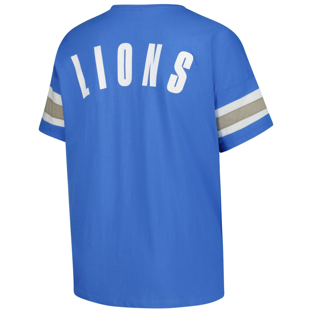 Women's Plus Size Redzone Notch Neck T-Shirt - Detroit Lions