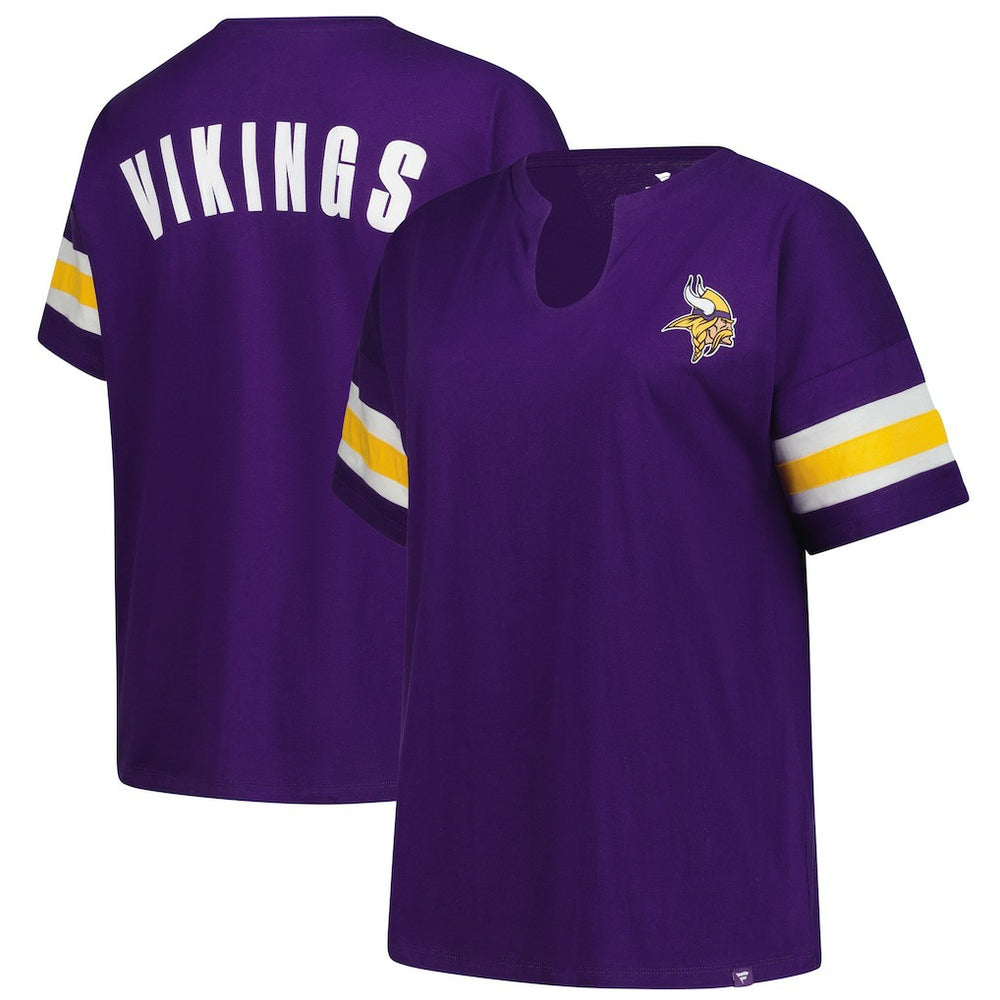 Women's Plus Size Redzone Notch Neck T-Shirt - Minnesota Vikings