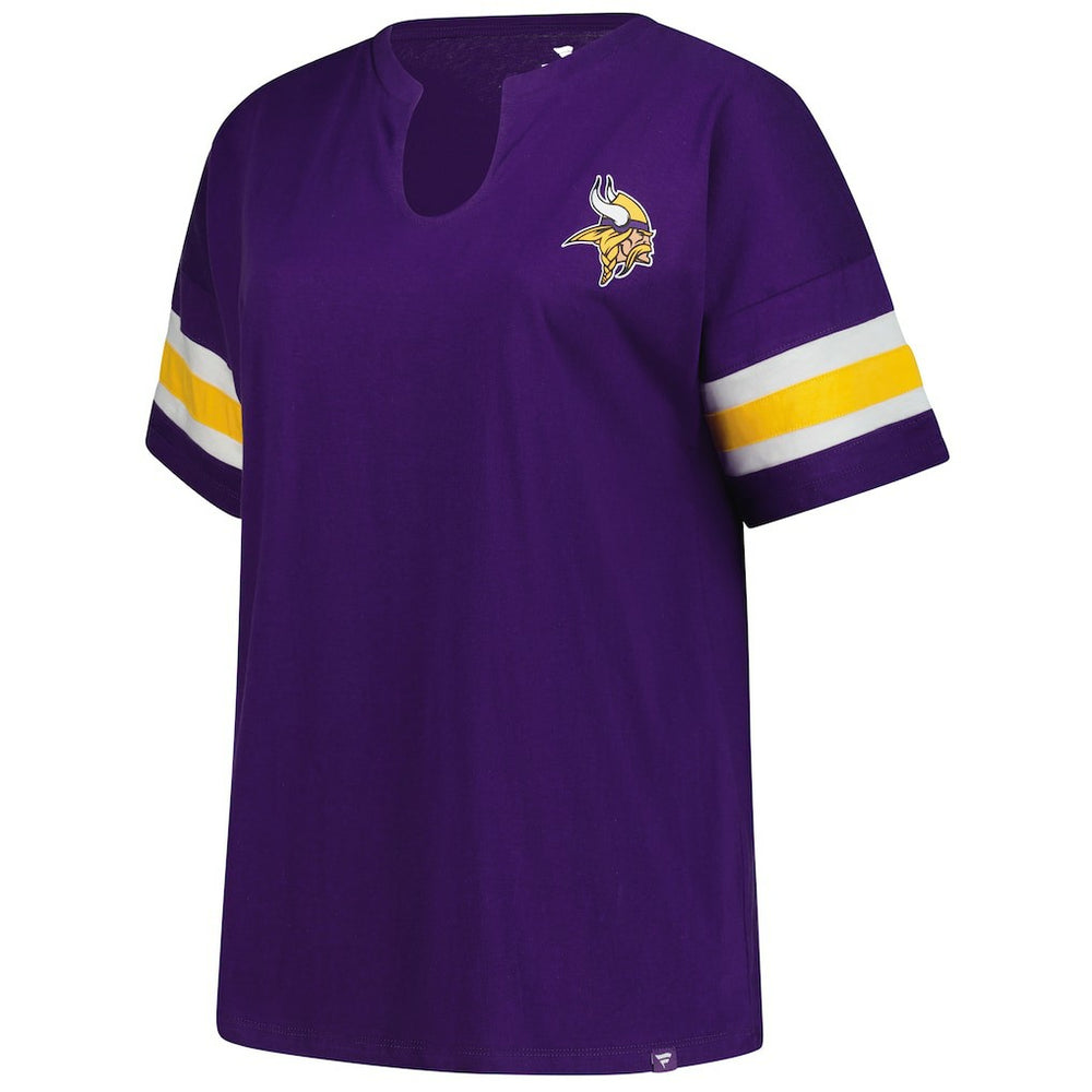 Women's Plus Size Redzone Notch Neck T-Shirt - Minnesota Vikings