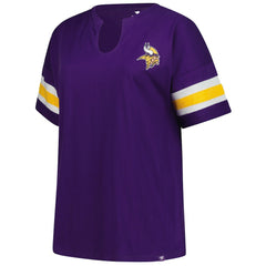 Women's Plus Size Redzone Notch Neck T-Shirt - Minnesota Vikings