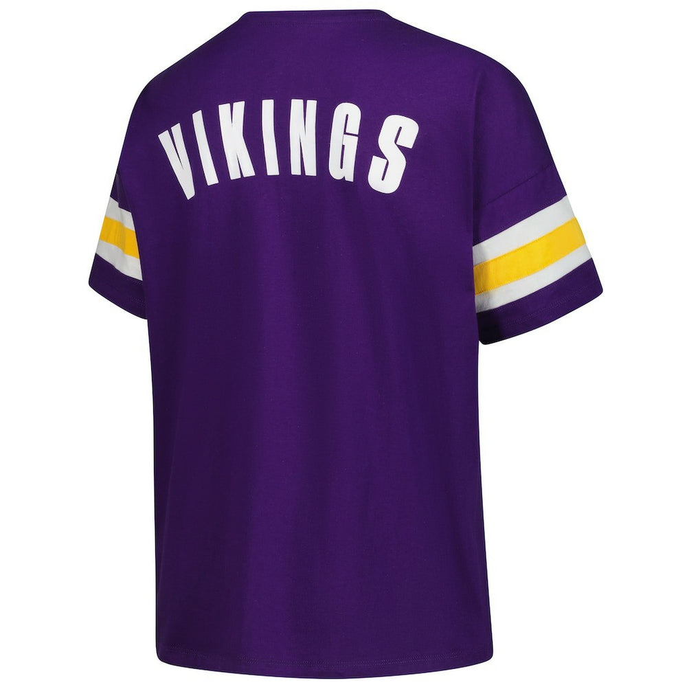 Women's Plus Size Redzone Notch Neck T-Shirt - Minnesota Vikings