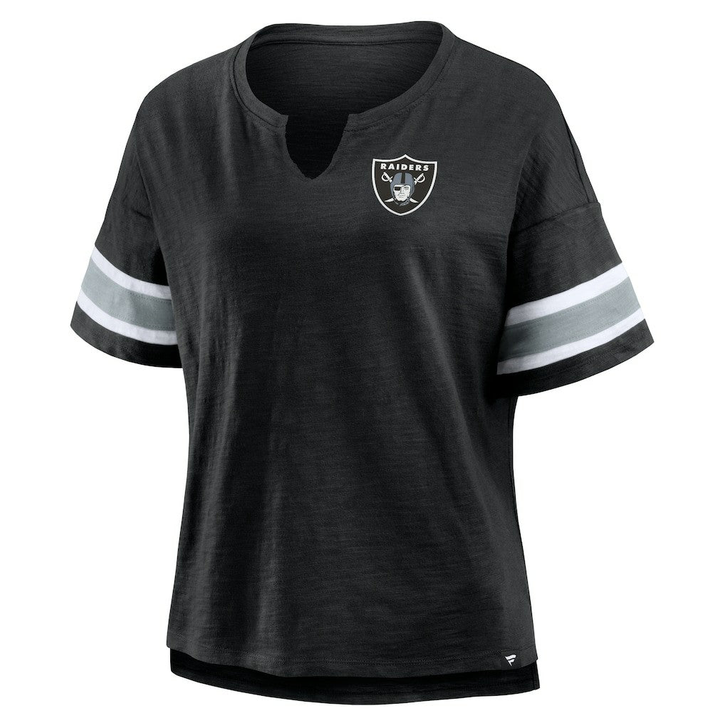 Women's Plus Size Redzone Notch Neck T-Shirt - Las Vegas Raiders
