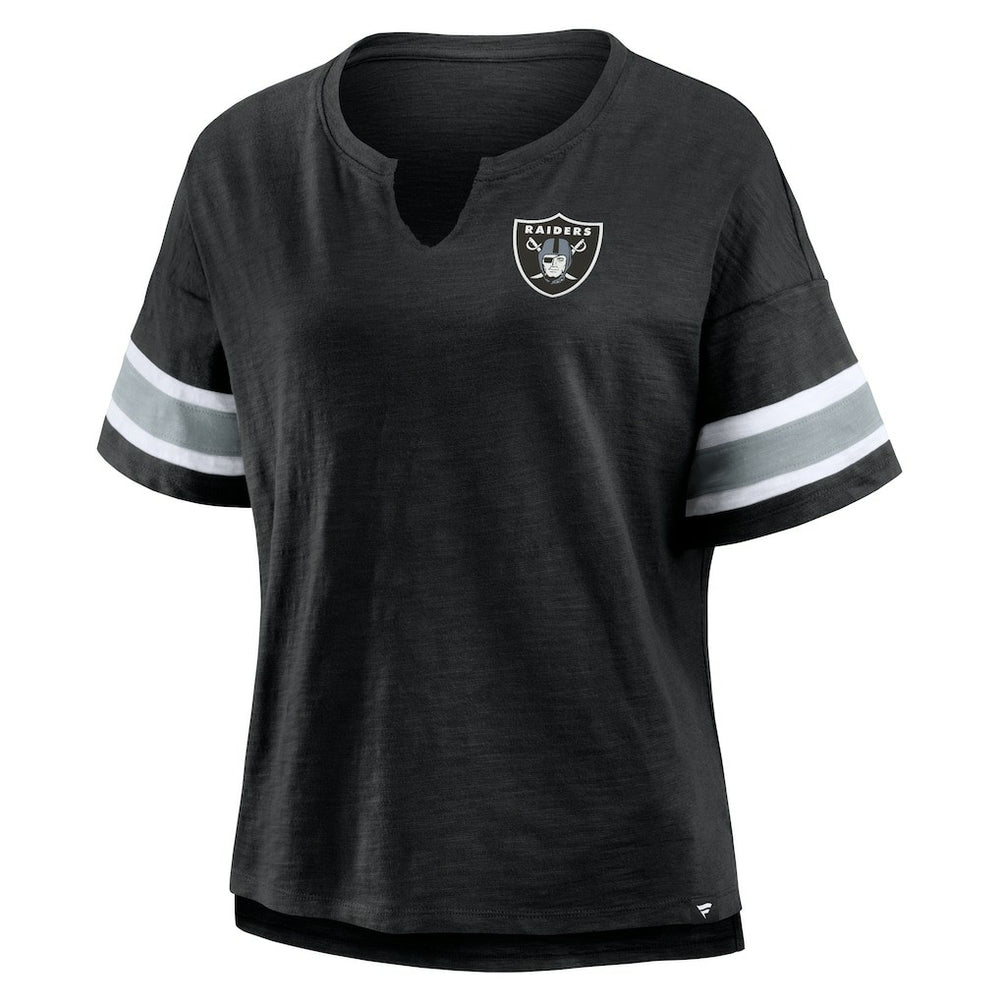 Women's Plus Size Redzone Notch Neck T-Shirt - Las Vegas Raiders