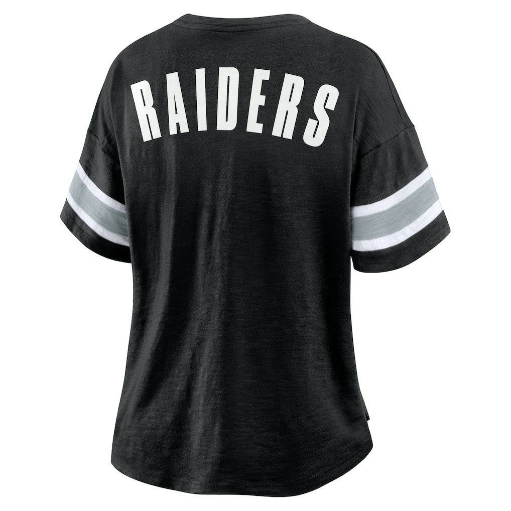 Women's Plus Size Redzone Notch Neck T-Shirt - Las Vegas Raiders