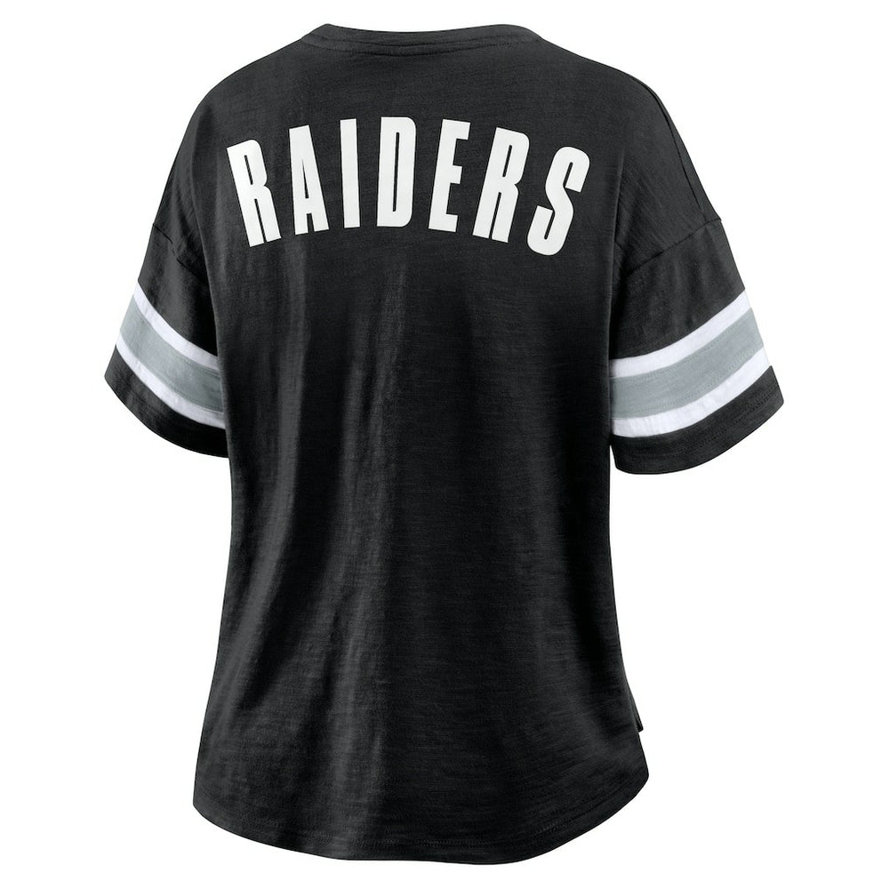 Women's Plus Size Redzone Notch Neck T-Shirt - Las Vegas Raiders