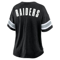Women's Plus Size Redzone Notch Neck T-Shirt - Las Vegas Raiders