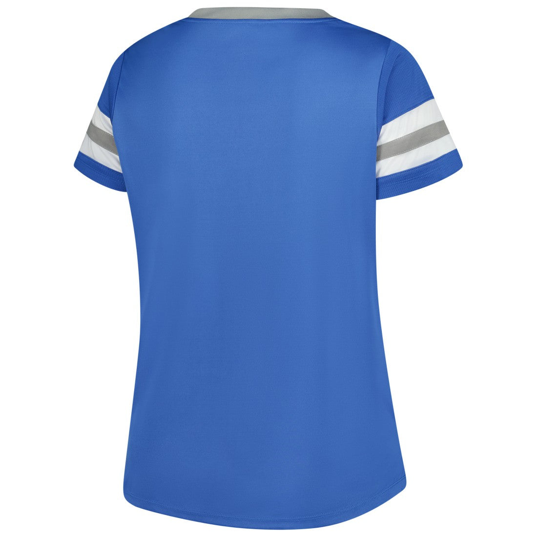 Women's Plus Size Rhinestone Redzone Athena Lace-Up Notch Neck T-Shirt - Detroit Lions