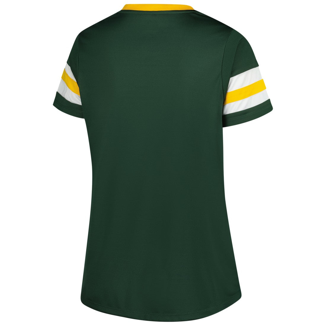 Women's Plus Size Rhinestone Redzone Athena Lace-Up Notch Neck T-Shirt - Green Bay Packers