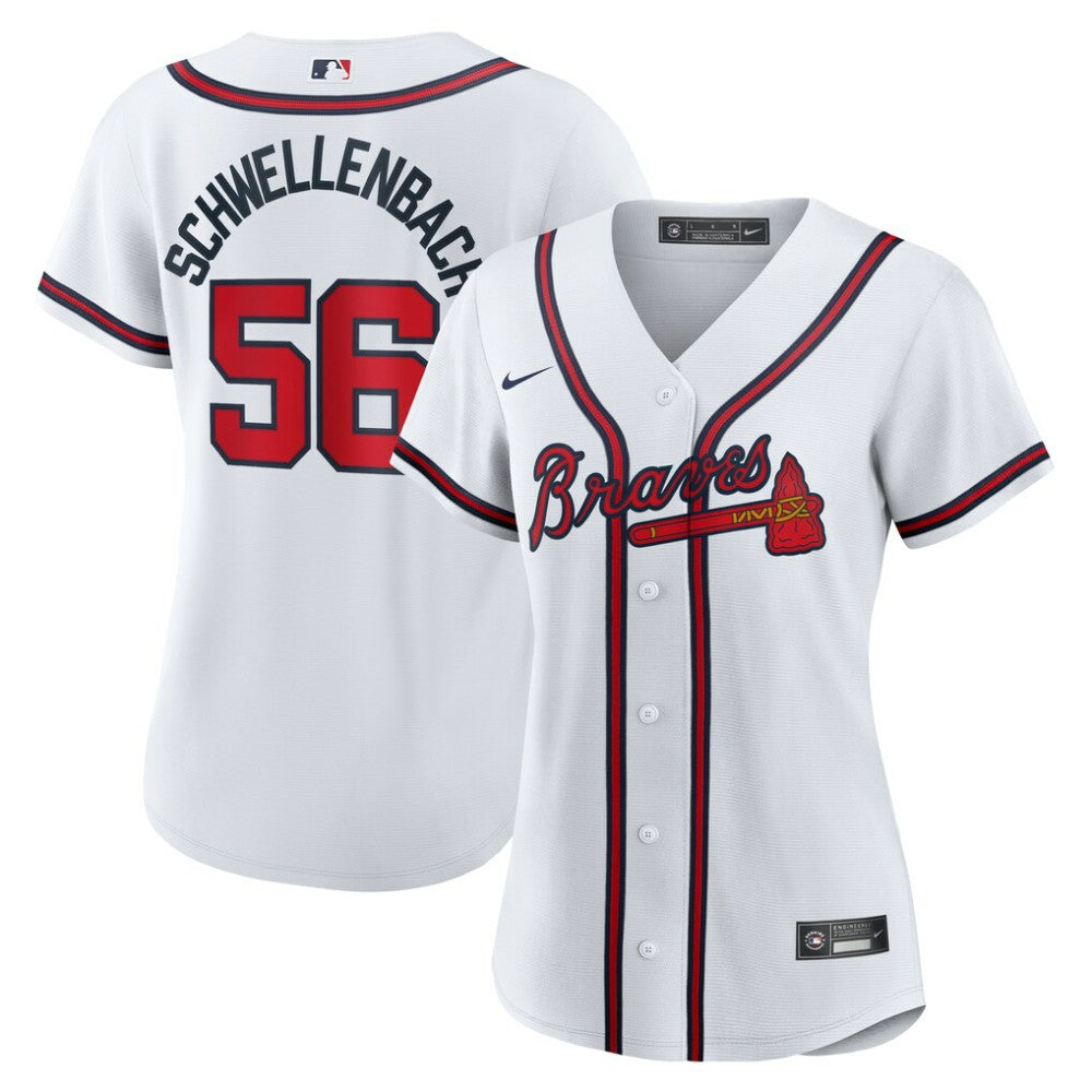 MLB Spencer Schwellenbach Atlanta Braves Nike Women's Home Replica Jersey