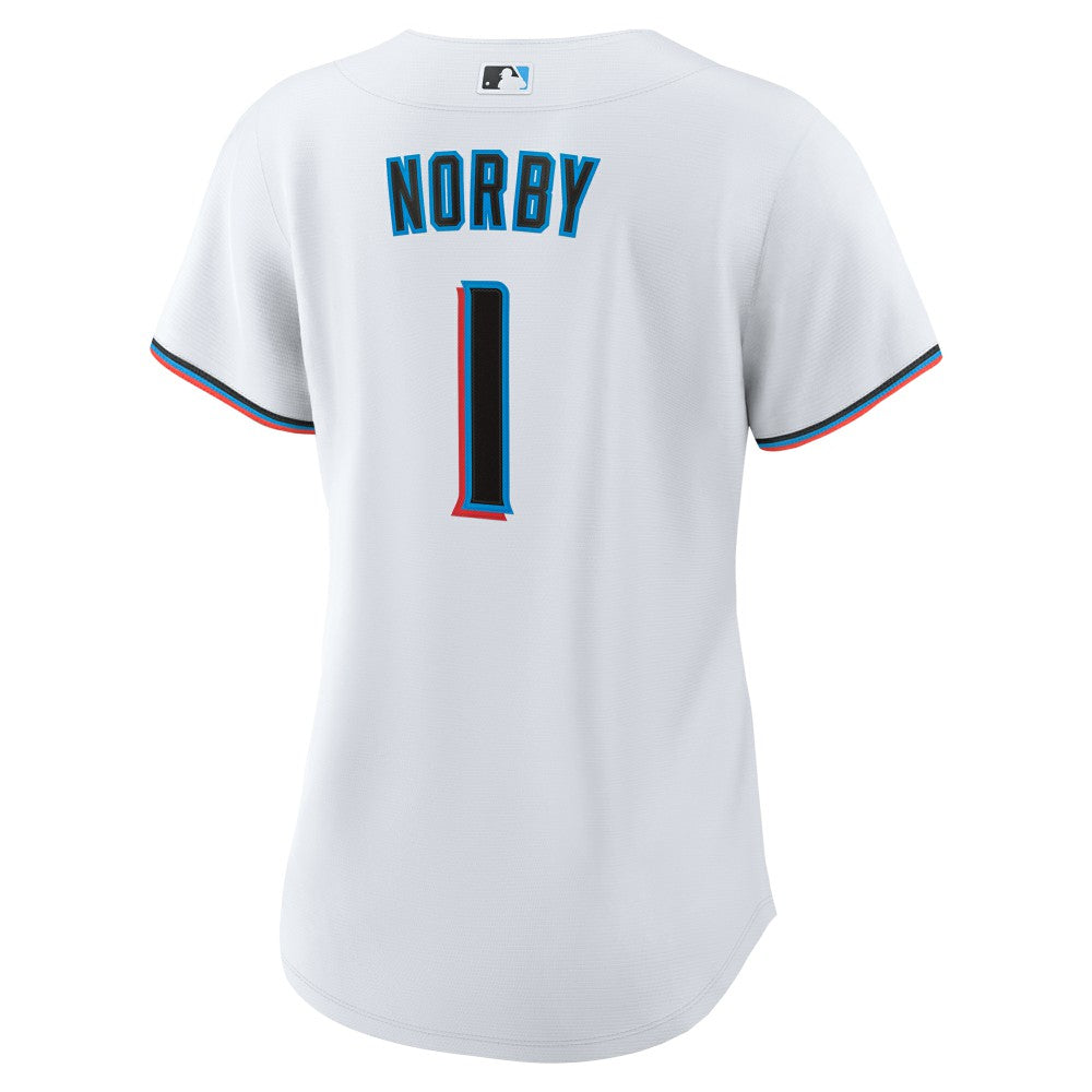 MLB Connor Norby Miami Marlins Nike Women's Home Replica Jersey