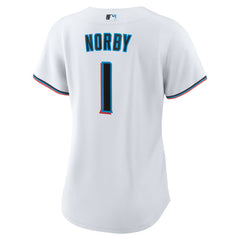 MLB Connor Norby Miami Marlins Nike Women's Home Replica Jersey