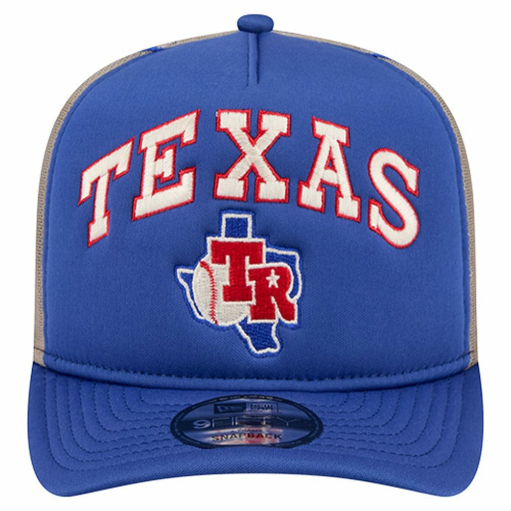 MLB Texas Rangers New Era Vintage Arched Foam Front 9FIFTY A-Frame Adjustable Trucker Hat