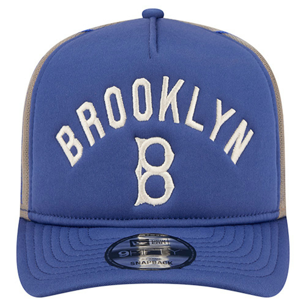 MLB Los Angeles Dodgers New Era Vintage Arched Foam Front 9FIFTY A-Frame Adjustable Trucker Hat