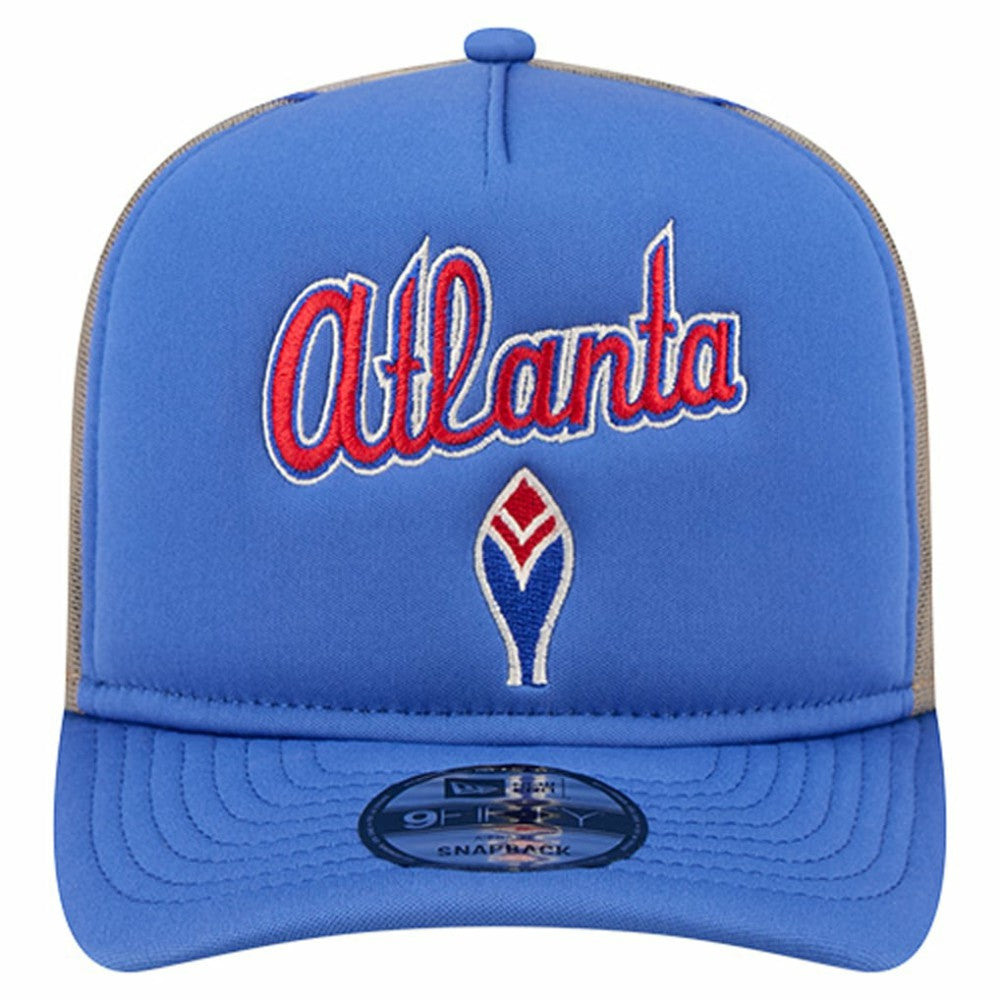 MLB Atlanta Braves New Era Vintage Arched Foam Front 9FIFTY A-Frame Adjustable Trucker Hat