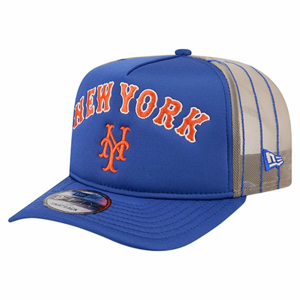 MLB New York Mets New Era Vintage Arched Foam Front 9FIFTY A-Frame Adjustable Trucker Hat
