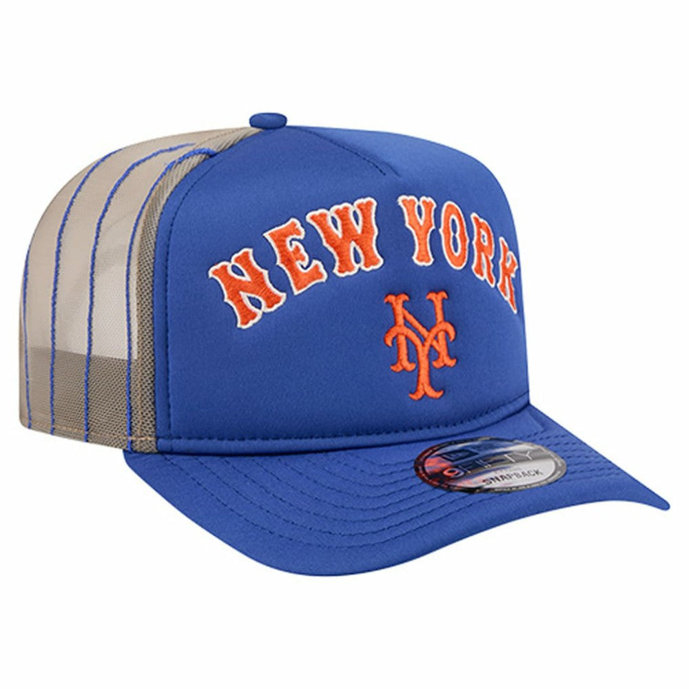 MLB New York Mets New Era Vintage Arched Foam Front 9FIFTY A-Frame Adjustable Trucker Hat