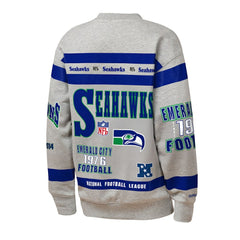 Youth Throwback All-Over Print Fleece Sweatshirt - Seattle Seahawks