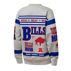 Youth Throwback All-Over Print Fleece Sweatshirt - Buffalo Bills
