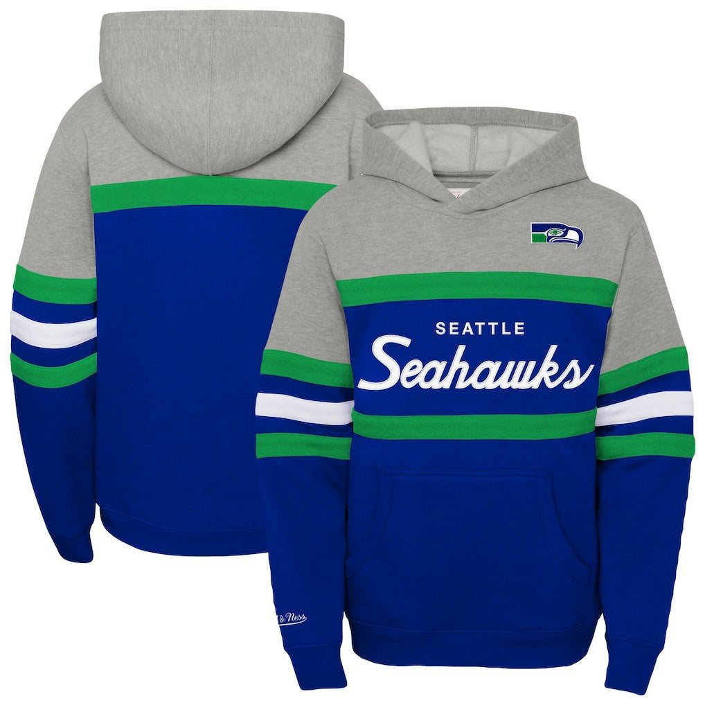 Youth Throwback Head Coach Pullover Hoodie - Seattle Seahawks