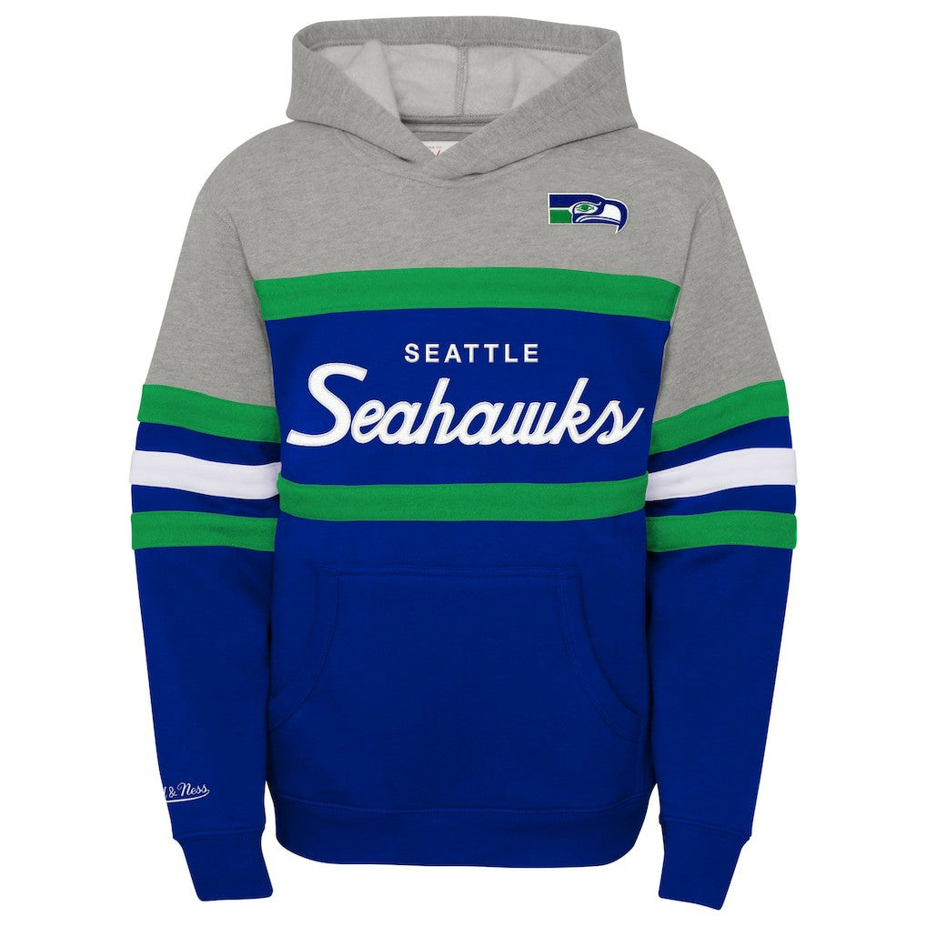 Youth Throwback Head Coach Pullover Hoodie - Seattle Seahawks