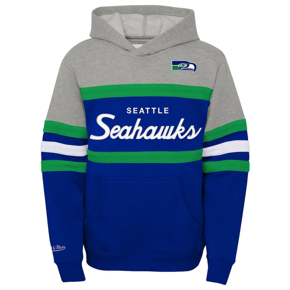 Youth Throwback Head Coach Pullover Hoodie - Seattle Seahawks