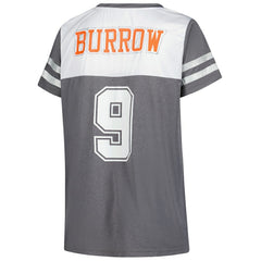 Joe Burrow  Women's Plus Size Bling V-Neck T-Shirt - Cincinnati Bengals