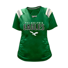 Saquon Barkley  Women's Plus Size Name & Number Raglan Lace V-Neck T-Shirt - Philadelphia Eagles