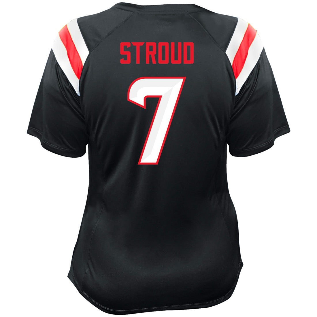 C.J. Stroud  Women's Plus Size Name & Number Raglan Lace V-Neck T-Shirt - Houston Texans