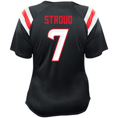 C.J. Stroud  Women's Plus Size Name & Number Raglan Lace V-Neck T-Shirt - Houston Texans