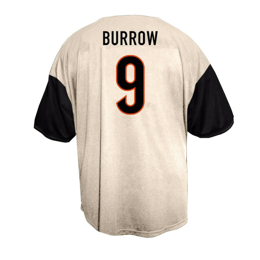 Joe Burrow  Big & Tall Baseball Button-Up Shirt - Cincinnati Bengals