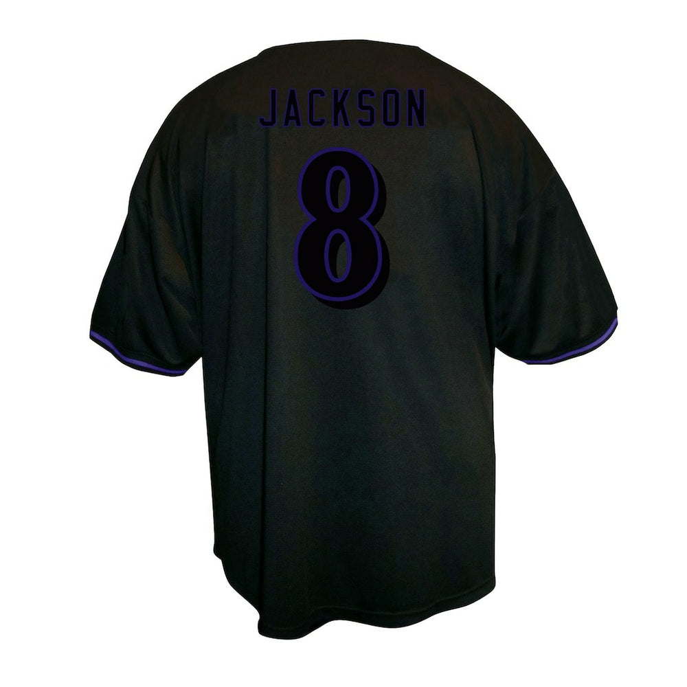 Lamar Jackson  Big & Tall Baseball Button-Up Shirt - Baltimore Ravens