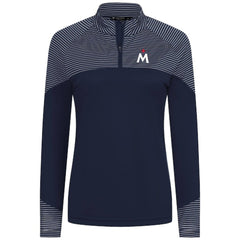 MLB Minnesota Twins Levelwear Women's Classic Stripes Insignia 2.0 Raglan Quarter-Zip Top