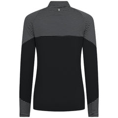 MLB Miami Marlins Levelwear Women's Classic Stripes Insignia 2.0 Raglan Quarter-Zip Top