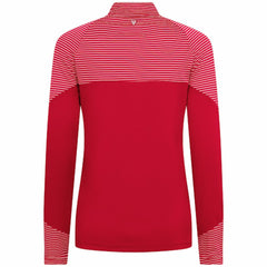 MLB Washington Nationals Levelwear Women's Classic Stripes Insignia 2.0 Raglan Quarter-Zip Top