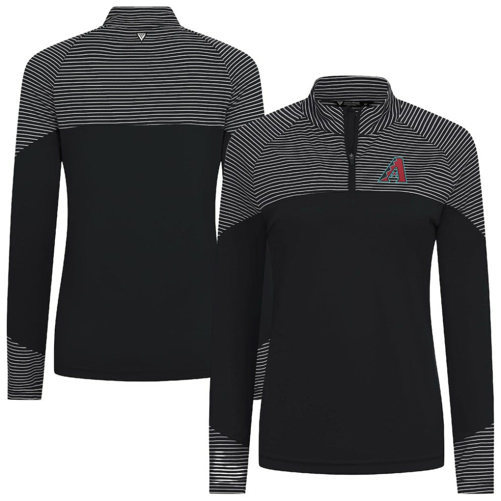 MLB Arizona Diamondbacks Levelwear Women's Classic Stripes Insignia 2.0 Raglan Quarter-Zip Top