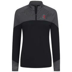 MLB Arizona Diamondbacks Levelwear Women's Classic Stripes Insignia 2.0 Raglan Quarter-Zip Top