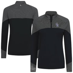 MLB Colorado Rockies Levelwear Women's Classic Stripes Insignia 2.0 Raglan Quarter-Zip Top