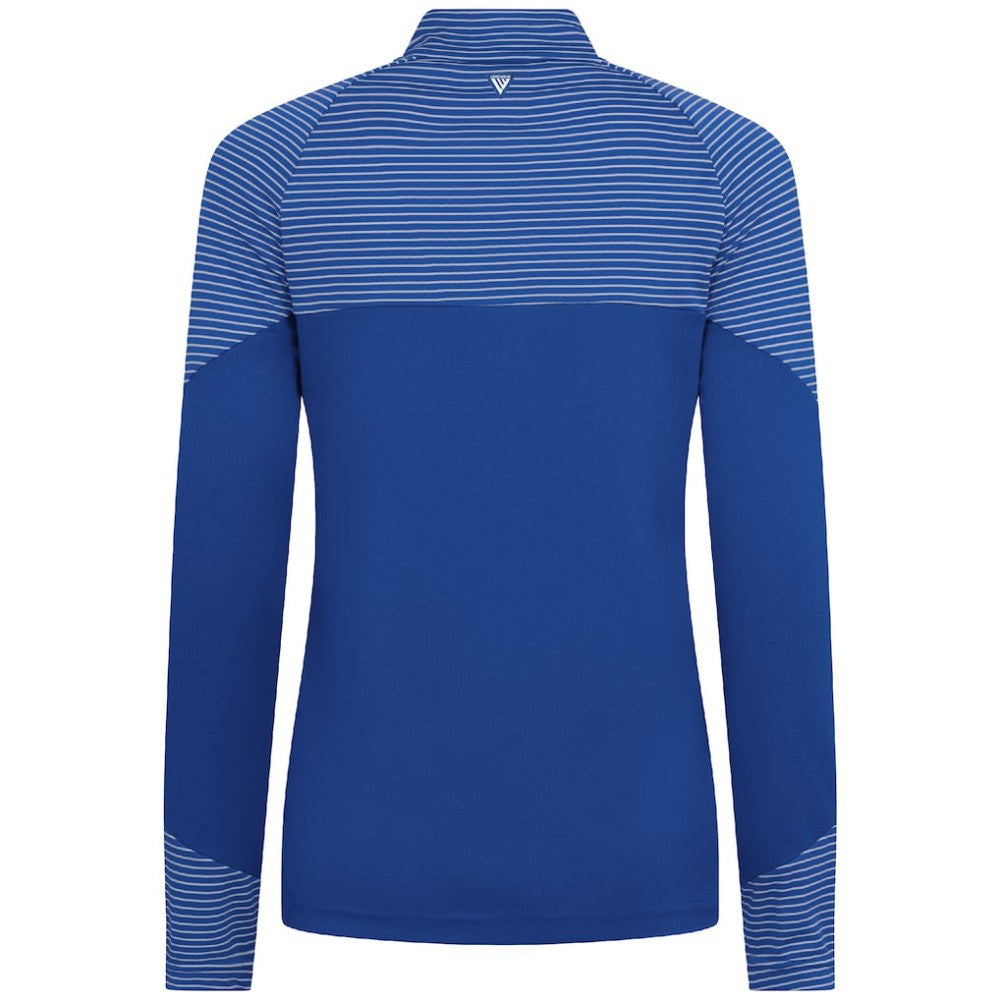 MLB Los Angeles Dodgers Levelwear Women's Classic Stripes Insignia 2.0 Raglan Quarter-Zip Top