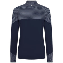 MLB Boston Red Sox Levelwear Women's Classic Stripes Insignia 2.0 Raglan Quarter-Zip Top