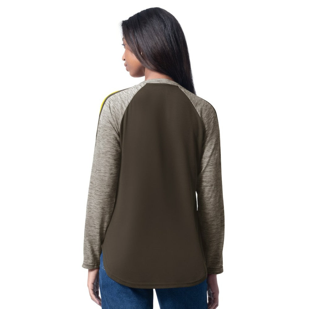 MLB San Diego Padres G-III 4Her by Carl Banks Women's Top Dog Raglan Long Sleeve V-Neck T-Shirt