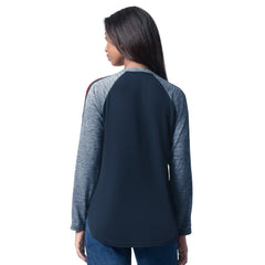 MLB Atlanta Braves G-III 4Her by Carl Banks Women's Top Dog Raglan Long Sleeve V-Neck T-Shirt