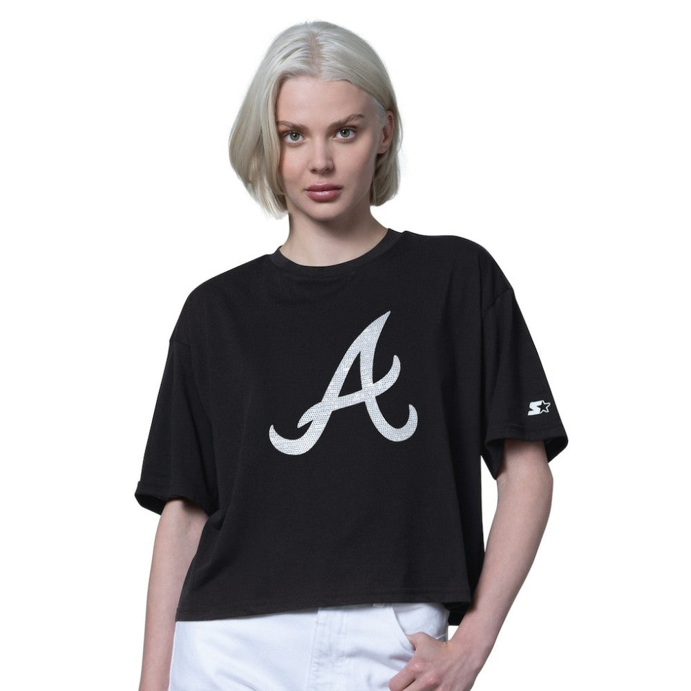 MLB Atlanta Braves Starter Women's Holy Grail Boxy Cropped T-Shirt