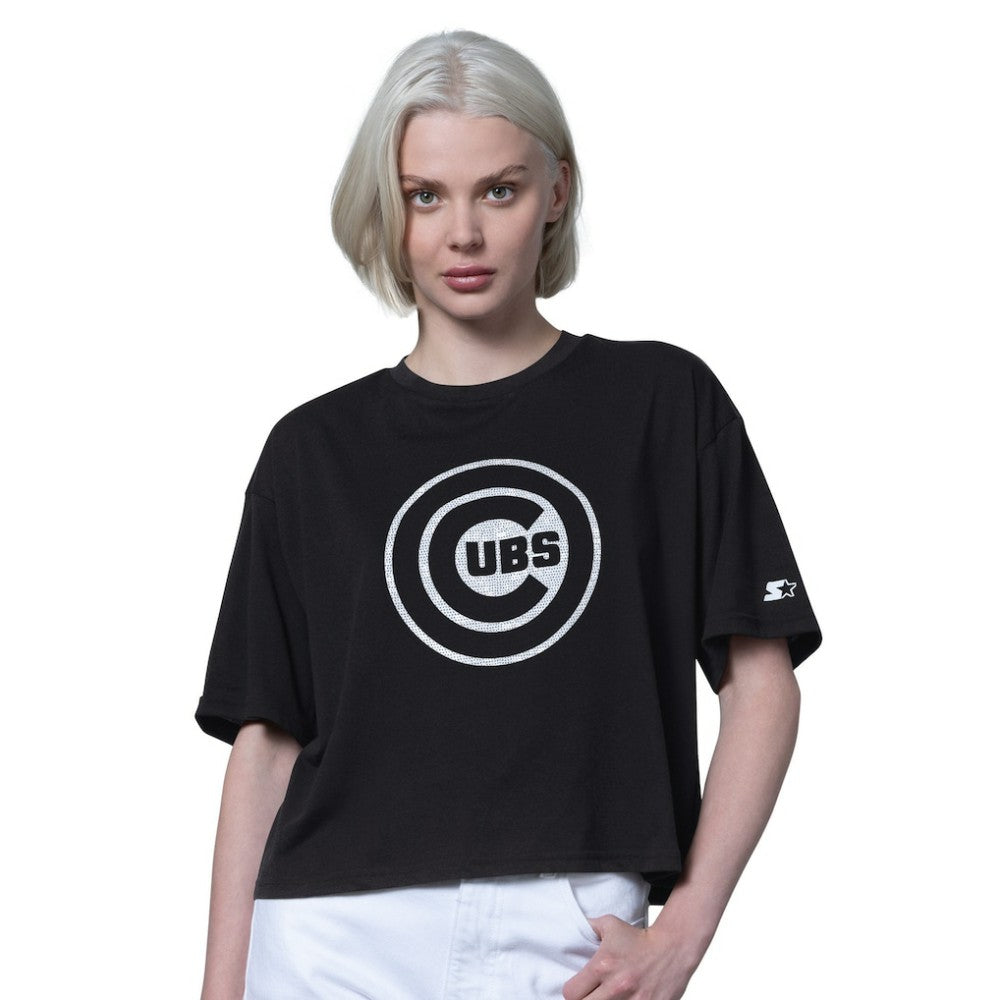 MLB Chicago Cubs Starter Women's Holy Grail Boxy Cropped T-Shirt